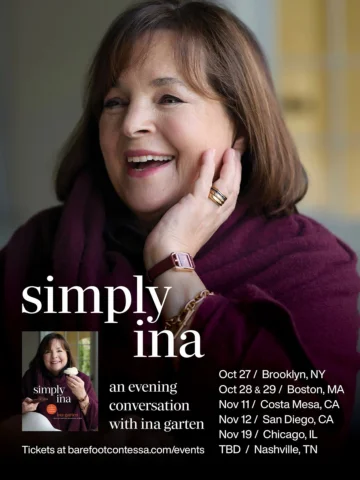 More big news! To celebrate my new cookbook, Simply Ina, I am hitting the road n