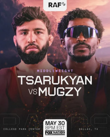 The Arman Tsarukyan RAF run continues.

Next up: RAF 09 on May 30 in Dallas vers