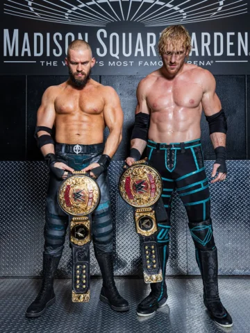 YOUR NEW WWE WORLD TAG TEAM CHAMPIONS @austin_theory