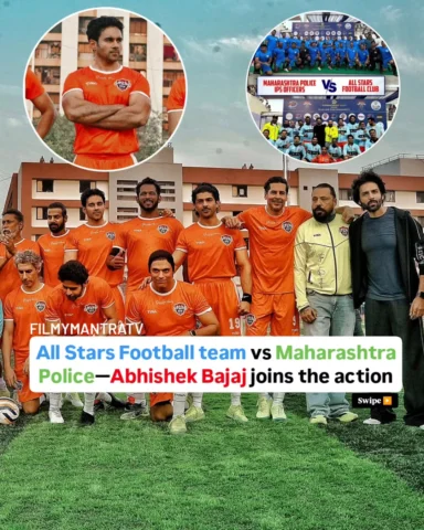 Abhishek Bajaj joined the All Stars Football team as they faced off against the 