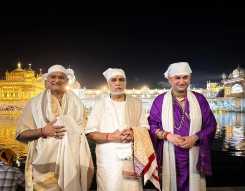 Amritsar harmandir sahib ke darshan karne pahunche maharaj shri ,bhai shri Rames