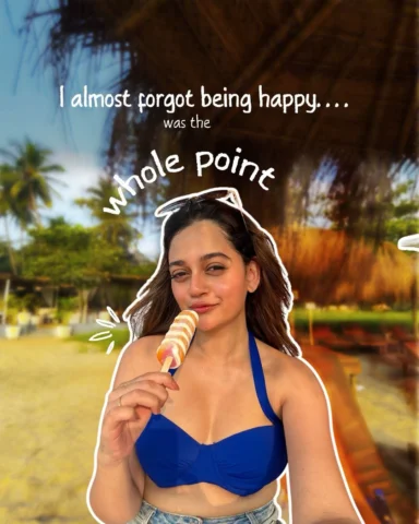 Goa days, golden haze, endless detours.
Beach hair got wild, as expected.
Good t