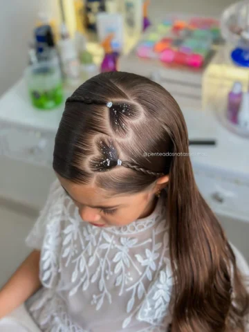 10 Ideias de penteados infantis 🎀✨ Qual o seu preferido ? 
.
.
.
.
.
#penteadoi