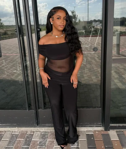 🌹 @fashionnova 

Call Me Mesh Jumpsuit - Black