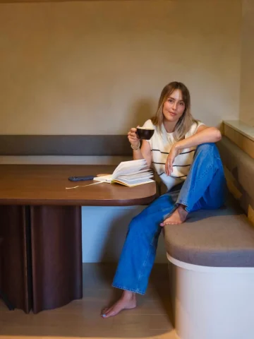 When we thought about furnishing the reno, we wanted to make use of furniture we