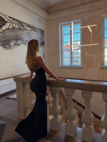 While in Warsaw… Dress: @FashionNova

Search: Vanessa Deep V Maxi Dress - Black