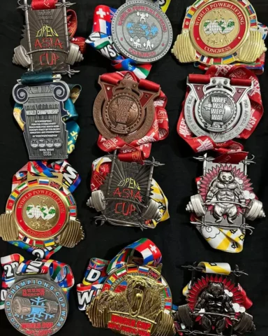 12 international medals 
Doesn't matter how much rich u r ,u can't earn des ,onl