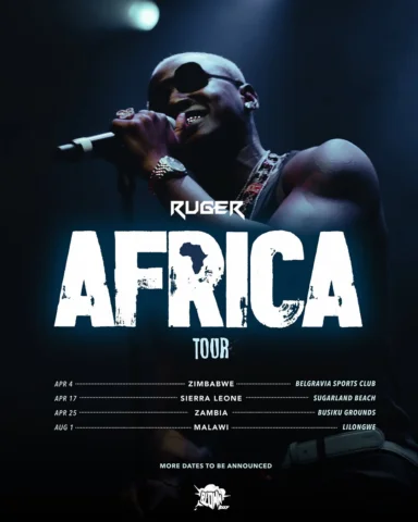 Africa tour kicks off tomorrow. More dates and countries will be announced soon 