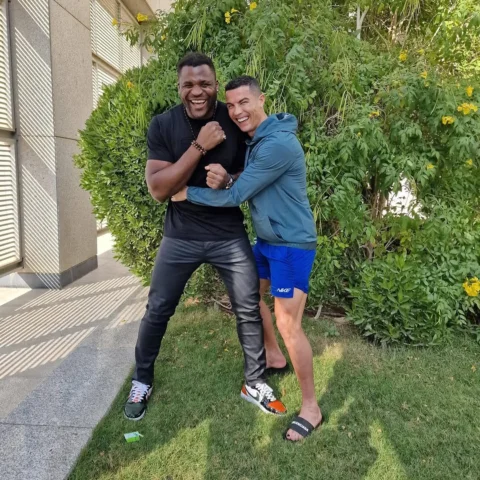 Great talking with the 🐐 in Riyadh today. Very inspirational! @cristiano