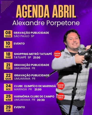 Agenda de shows 
Me fale de qual cidade você está vendo este post 

#humor #umua