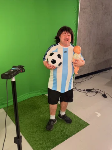Arrasta pro lado 
Gravando publicidade no Paraná 

Qual o bordão de personagem m