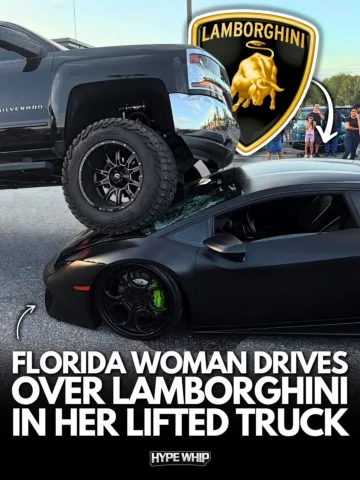 😳 A lifted pickup just turned a parking lot into a real-life monster truck show