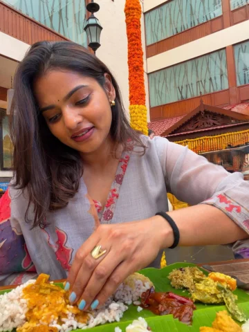 A quiet Vishu this year - no dressing up, no elaborate cooking, stepped out for 