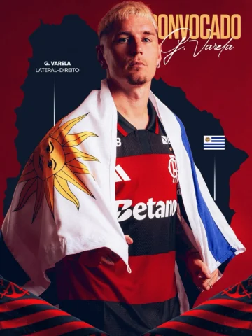 Nosso lateral direito, Guillermo Varela, completa a trinca de rubro-negros #conv