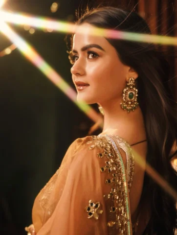 felt borrowed from a dream✨🪞 
.
.
.
Wearing @annupatel 
Mua @prachisolanki_make