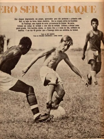 Zico, aos 15 anos, na revista Fatos e Fotos (DF) em 1968.

Neste dia do estudant