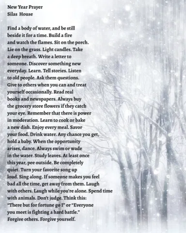 New Year Prayer, from ALL THESE GHOSTS, by Silas House