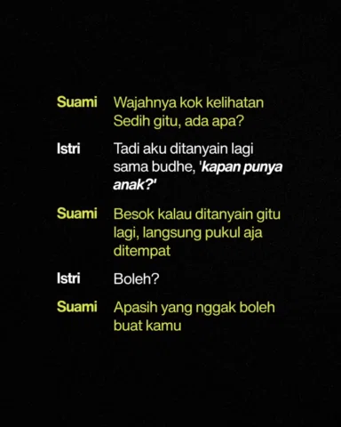 Sebagai suami yang baik, aku juga harus selalu memberikan solusi terbaik atas se