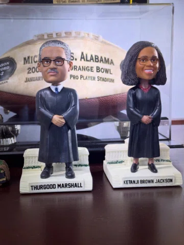 Newest additions to the office. Justice Marshall and Justice Brown-Jackson — bot