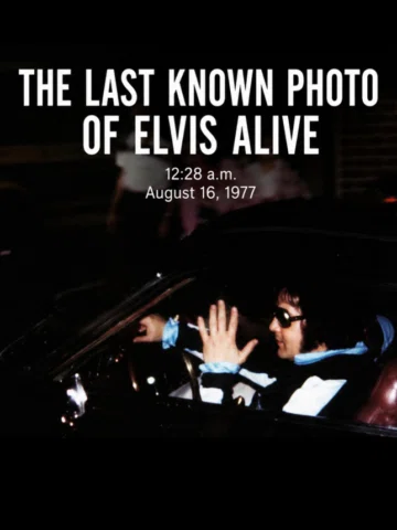 THE LAST KNOWN PHOTO OF ELVIS ALIVE

12:28 a.m.
August 16, 1977.

Most Elvis fan