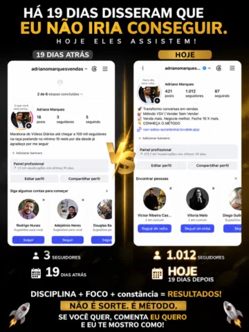 Não é sorte é método! 
Gratidão imensa a Deus primeiramente e ao @caiomktviral q