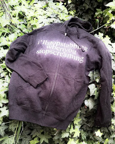 We restocked the i’ll stop stabbing hoodie just for you guys, you’re welcome ♥️