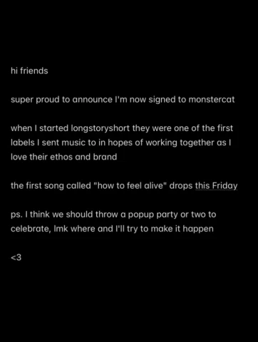 new music this Friday ❤️ let's do a popup to celebrate?