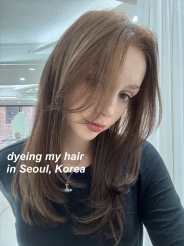 dyeing my hair at @parkjunbeautylab_gangnam was such a good choice! Brunette Car