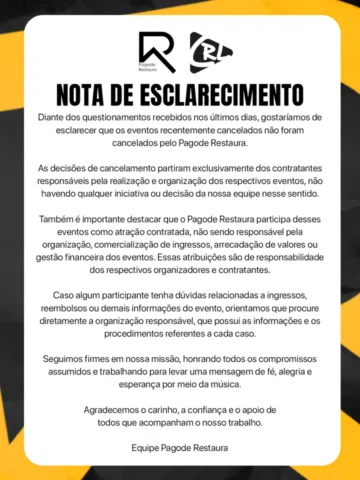 NOTA DE ESCLARECIMENTO

Prezamos pela transparência e respeito com todos que aco
