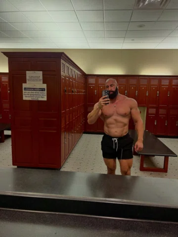 Calories slightly reduced, still holding a bit of fat but maintaining strength. 