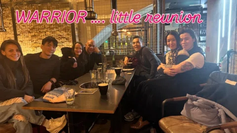 WARRIOR!!! A little reunion in London… bigger reunion coming!! @misssimb @kungfu