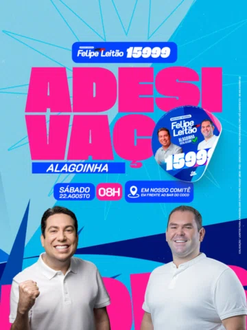 Chegou a hora, Alagoinha! 💙💖

Neste sábado, dia 22 de agosto, a partir das 8h,