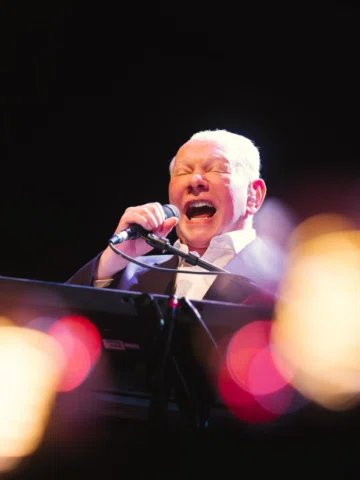 Legendary British singer-songwriter Joe Jackson performing at the historic Orphe