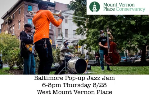 This THURSDAY 8/28
🌳🎶6-8pm🌳🎶 
West Mount Vernon Place
@mountvernonplace 

Th