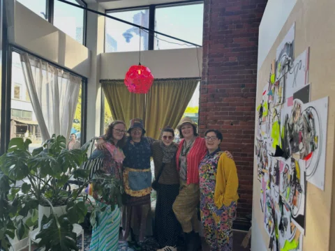 Scenes from the opening night of Collage-O-Rama. It was great seeing people enga