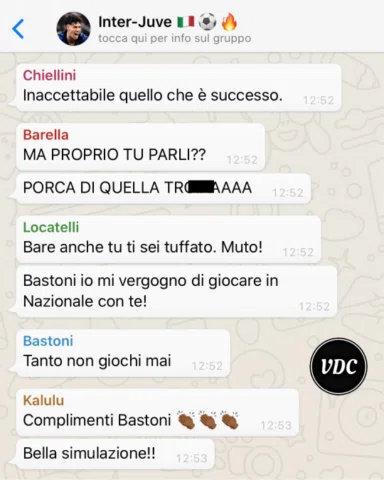 Chat di Inter-Juve dopo la rocambolesca partita di ieri con la simulazione di Ba