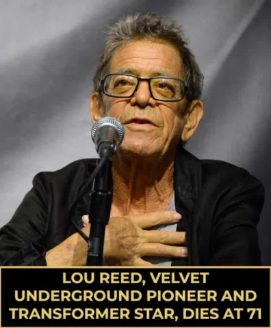 Lou Reed, the influential American musician and songwriter, is shown speaking in
