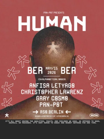 HUMAN at RSO Berlin next week.

@panpotofficial meet @anfisaletyago , joined by 