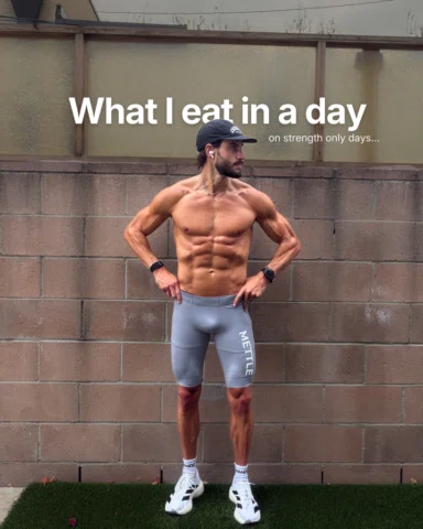 What I eat in a day on strength-only days.
Concept is repeatable = protein first