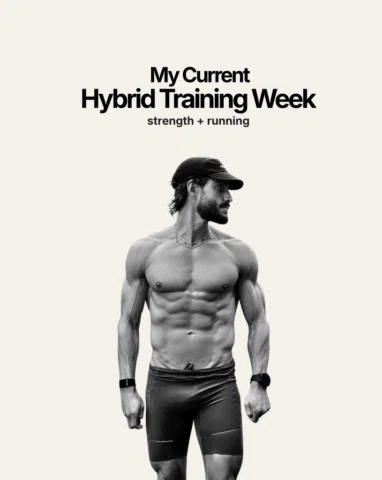 My current hybrid training week.
4 lifts. 5 runs. 1 long run.

This is the struc