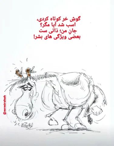 گاهی کاری که یه بیت شعر میکنه چند جلد کتاب نمیکنه

🎨کارتون: محمدرضا میرشاه ولد
