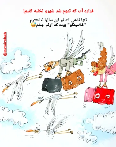 رییس جمهور.: باران نبارد باید تهرانو تخلیه کنیم...فقط نفرمودن کجا

🎨کارتون: محم