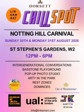 New for 2026 - LIN KAM ART CHILL SPOT 🧡💜💛
Official Notting Hill Carnival Zone