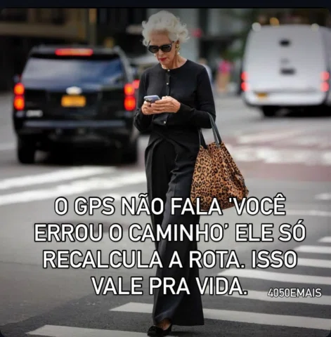 A vida é como um GPS.
Ela não te condena pelos desvios, nem te faz voltar ao pon
