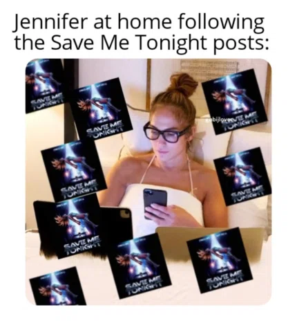 Meanwhile; Jennifer, whenever she has a spare moment: 
— She is so lovely, we lo