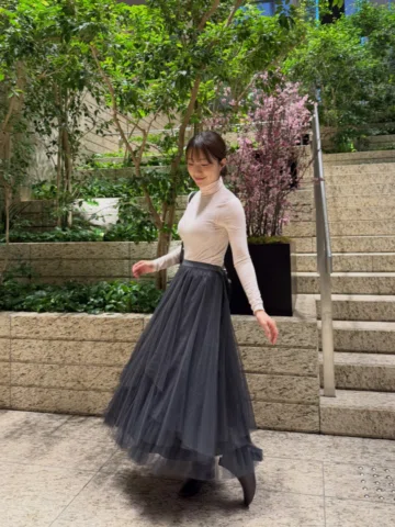 念願のアフタヌーンティーに行ってきました☕
⁡
tops: @muji_global 
⁡
#無印コーデ #春コーデ #きちんとコーデ #いでみきのしふく