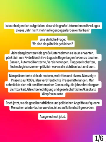🏳️‍🌈🏳️‍🌈🏳️‍🌈
Ist euch eigentlich aufgefallen, dass viele große Unternehmen