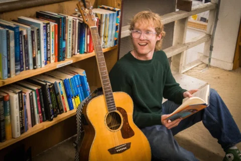 Hank at Recycled Books in Denton 2026