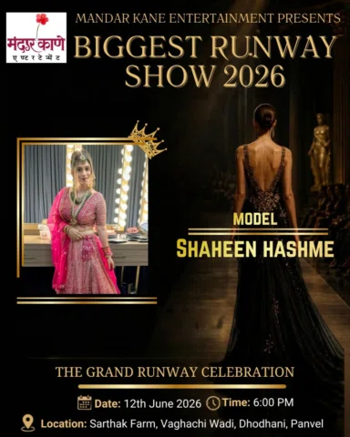 Guys, I'm participating in the biggest runway show 2026 organized by @mandarkane