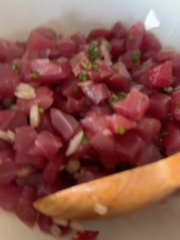 Full belly. Life is good. #ahi #poke